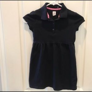 Gap navy blue collared blue dress